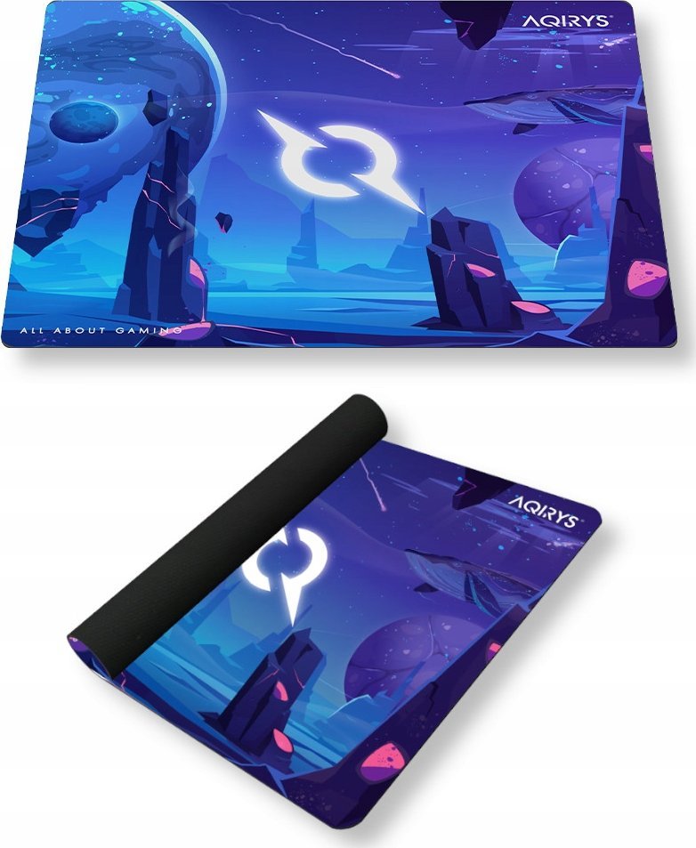 Mousepad gaming AQIRYS KRAKEN MD, tekstil mikrofiber, bazë gome antirrëshqitëse, i zi