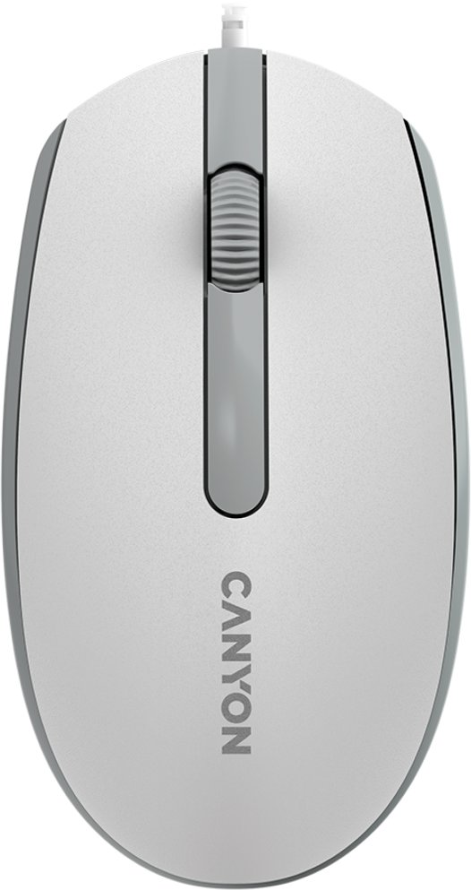 Mouse optik Canyon M-10, 1000 dpi, USB, gri e bardhë