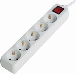 Shtekerlistë Gembird PROTECTOR POWER SURGE SPG4 C 6, 5 dalje, kabllo 1.8m, e bardhë