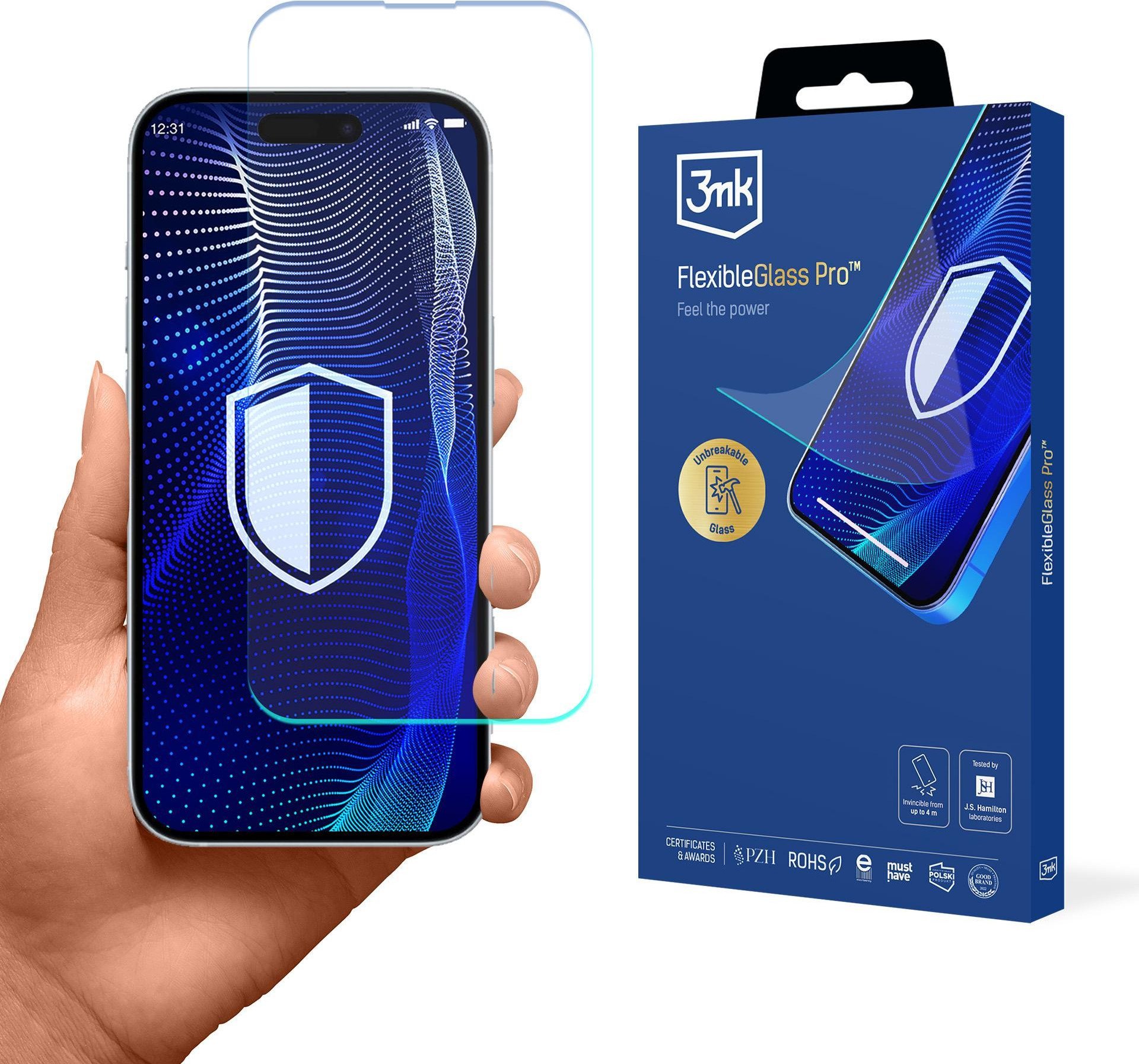 Qelq mbrojtës 3MK FlexibleGlass Pro për Apple iPhone 17 Pro Max, fleksibël, transparencë e lartë