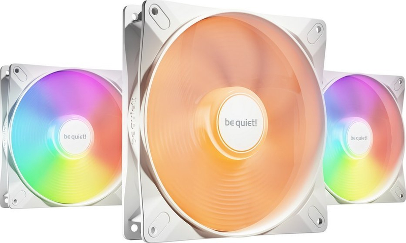 Ventilatorë kasë Be Quiet! Light Wings LX, 140mm PWM, set 3 copë, të bardhë