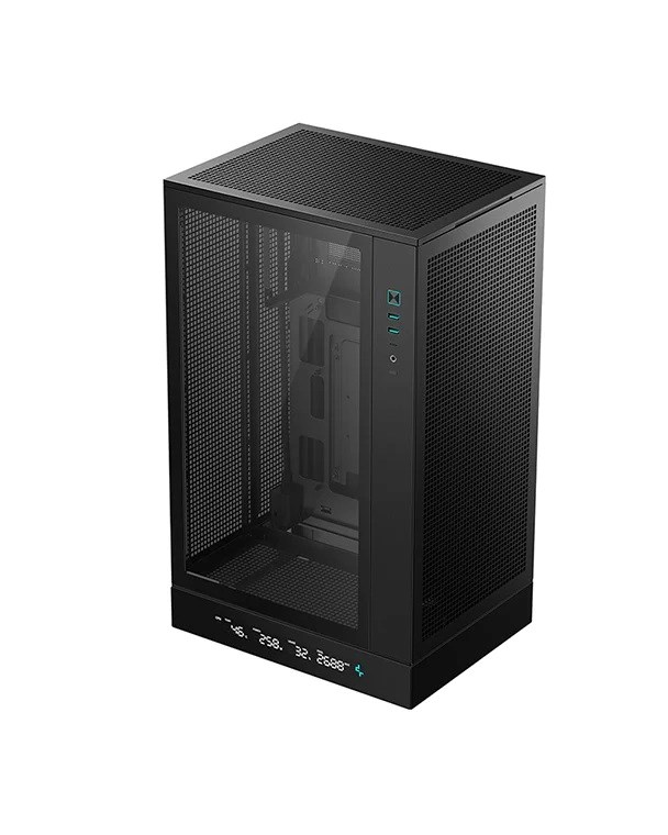 Kasa PC DeepCool CH270 Digital, Mini Tower, xham i temperuar, e zezë