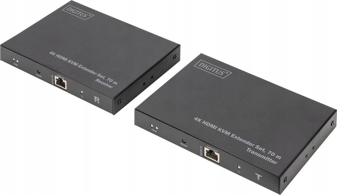 Sistem transmetimi AV Digitus HDMI 2.0 KVM Extender, 70m, UHD 4K 60Hz, i zi