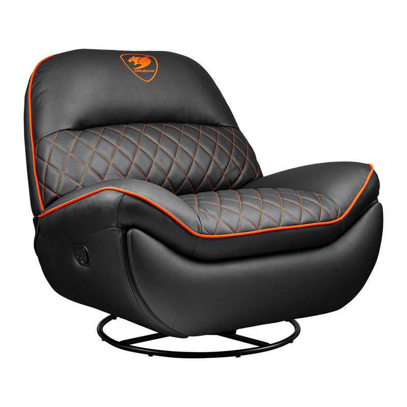 Divan gaming Cougar Overlord, tapiceri PVC leatherette, bazë Trimotion, i zi