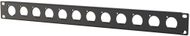 Панел рек 1U Lanview LVR1U-12D-BL, 12 отвори keystone, метален, црн