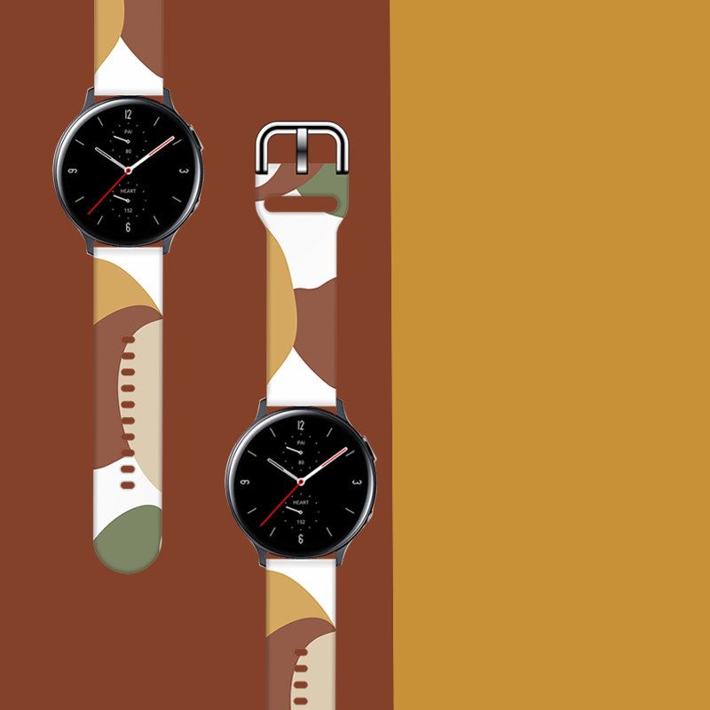 Rrip ore Hurtel Strap Moro për Samsung Galaxy Watch 42mm, silikon, dizajn kamuflazh, shumëngjyrësh