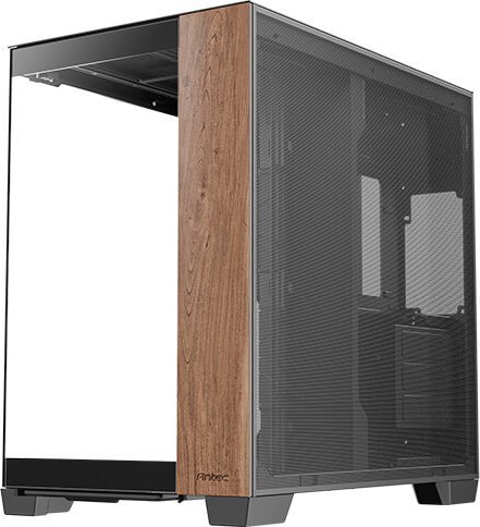 Kuti PC Antec C8 Wood, Full Tower, xham i temperuar, dru, e zezë