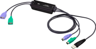 Adapter ATEN CV10KM, USB në PS/2, për tastierë dhe mi, i zi