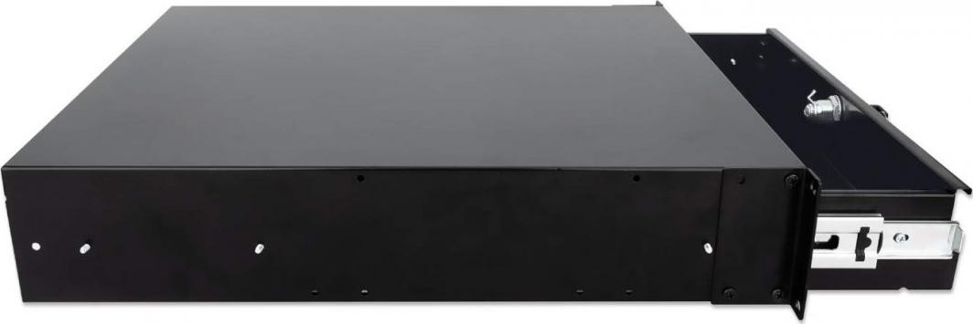 Sirtar me bravë Intellinet Rack 2U, 19", 466 x 483 x 89 mm, i zi