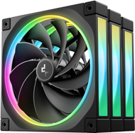 Ventilatorë PC Deepcool FL14R 3IN1, 140mm, set me 3 copë, të zinj