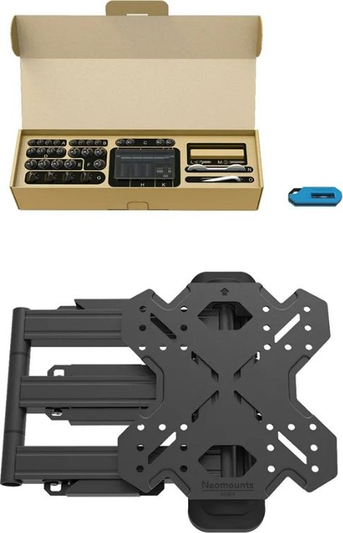 Ѕиден држач за ТВ Neomounts WL40S-850BL12, 32"-55", 40 kg, црн