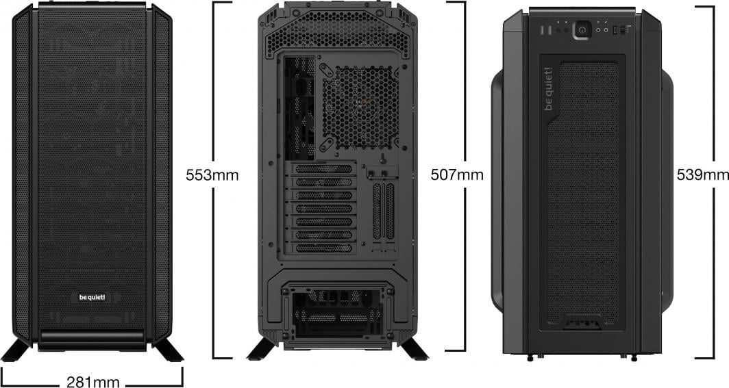 Kasë kompjuterike Be quiet! Silent Base 802, (BGW39), e zezë