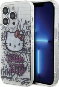 Mbulesë telefoni Hello Kitty HKHCP15LHDGPHT, për iPhone 15 Pro 6.1", hardcase TPU, e bardhë