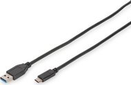 DIGITUS USB Type-C до Type-A Поврзувачки Кабел, 1 m, Црн