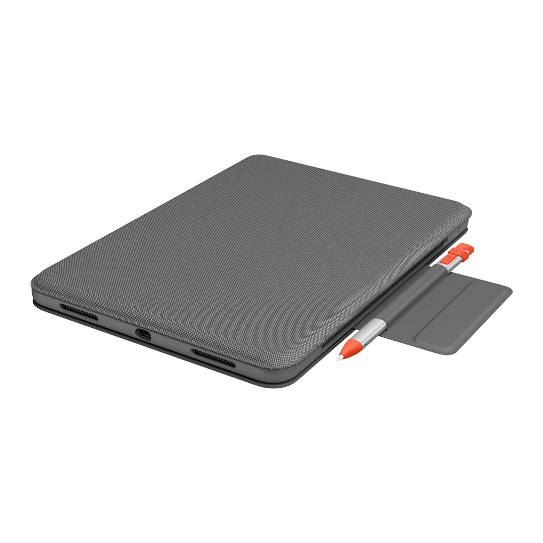 Подлога со тастатура за iPad Air (4-та и 5-та генерација) Logitech Folio Touch, сива
