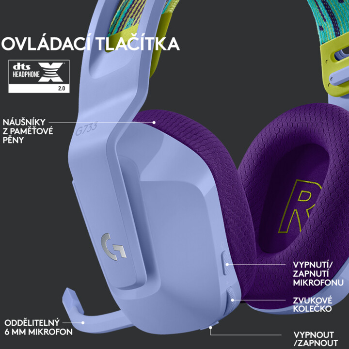 Kufje Logitech G733 Lightspeed, vjollcë