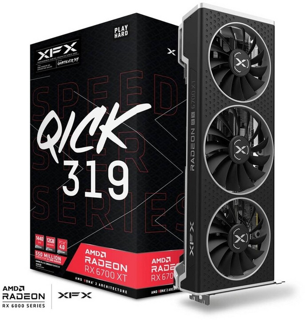Kartelë grafike XFX Radeon RX 6700 XT SPEEDSTER QICK 319 BLACK, 12GB GDDR6