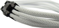 Kabllo zgjeruese PCI-E 6-pin White Braided, 30cm, e bardhë