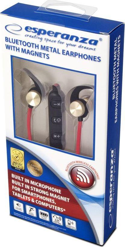 Kufje Esperanza EH186L, in-ear Bluetooth, metalike, 280–16000 Hz, të zeza