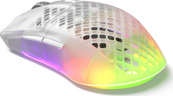 Maus SteelSeries Aerox 3 Ghost Wireless (62610), i bardhë