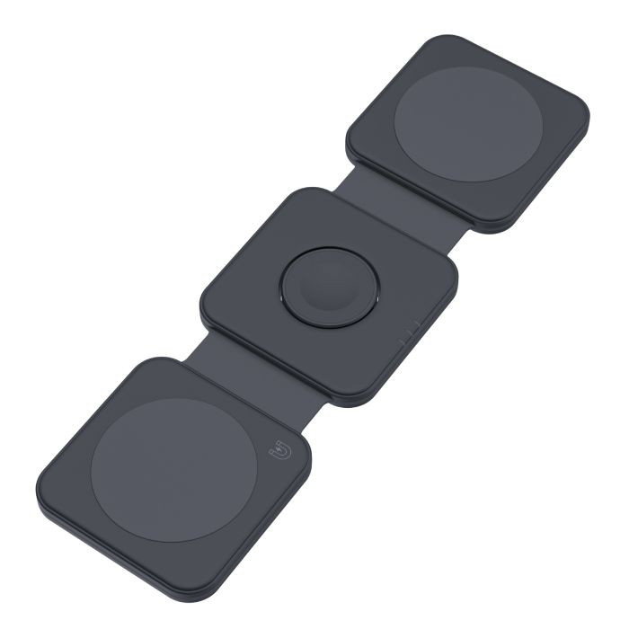 Dviced 3-In-1 Foldable Magnetic Wireless Charger, Black