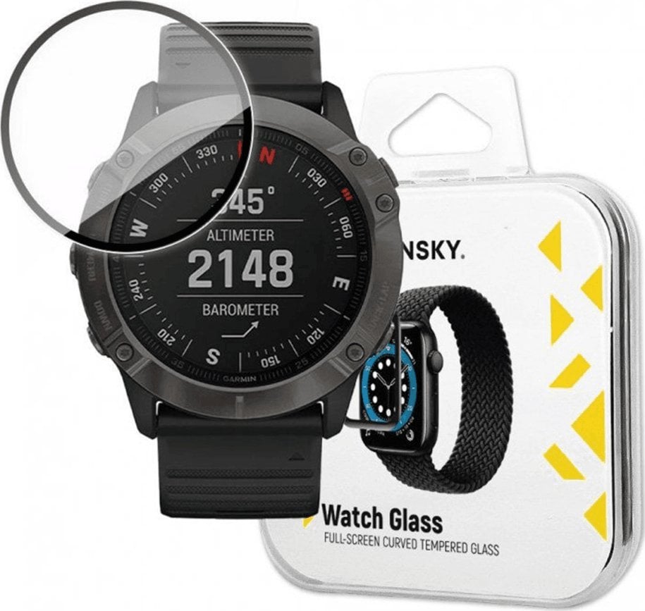 Xham mbrojtës hibrid për orë Wozinsky Watch Glass Garmin Fenix 6X, transparent