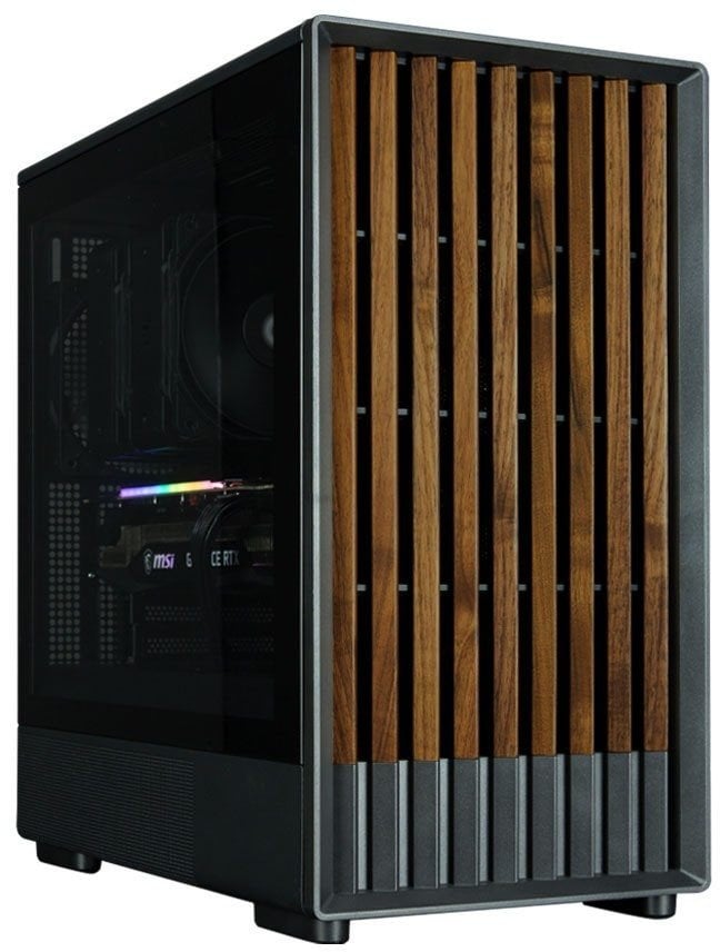 Kuti PC Zalman P10 Namu, mini tower MATX, xham i temperuar, e zezë me dru
