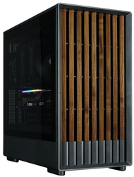 Kuti PC Zalman P10 Namu, mini tower MATX, xham i temperuar, e zezë me dru