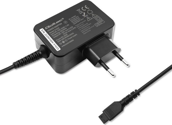 Adapter universal për laptop Qoltec 51025, 45W, 1.5A, i zi