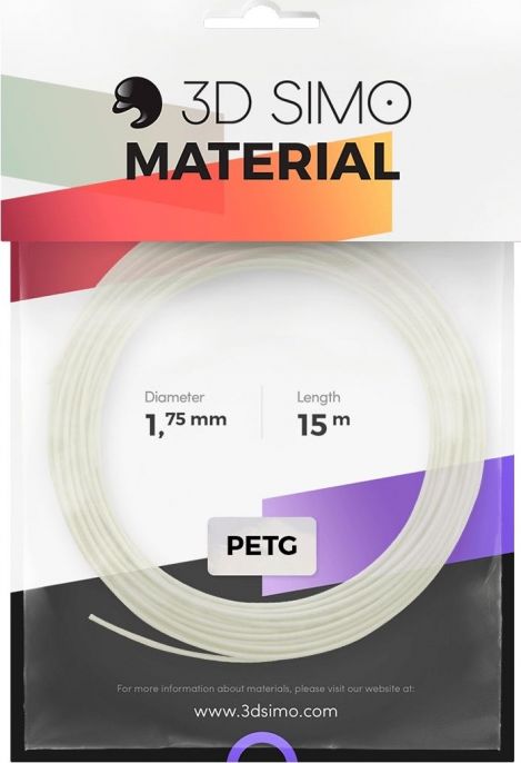 Filament 3DSimo PETG (G3D3002), i bardhë