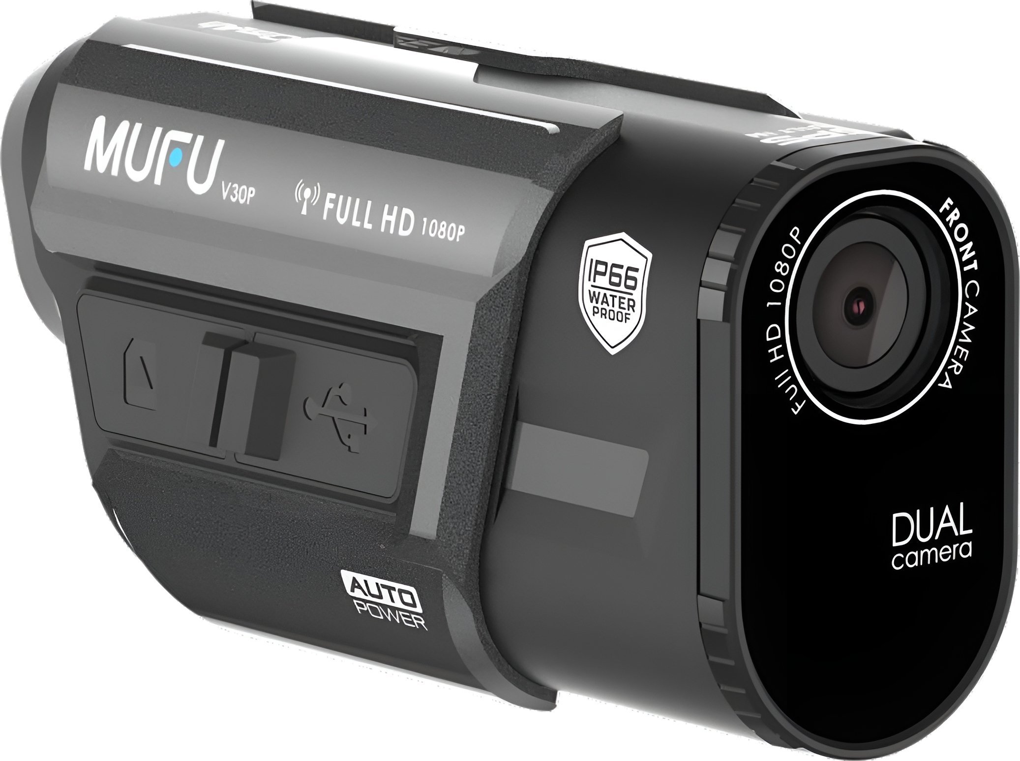 Kamerë për motoçikletë MUFU Motocam V30P, Full HD, dy lente, rezistente ndaj ujit