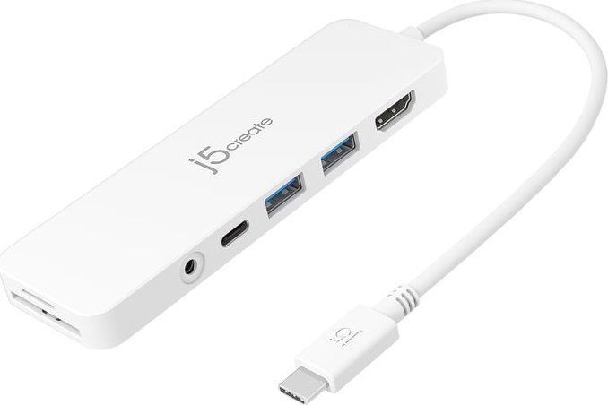 Adapter multi USB C J5create JCD373 N, HDMI 4K, PD 60W, gri