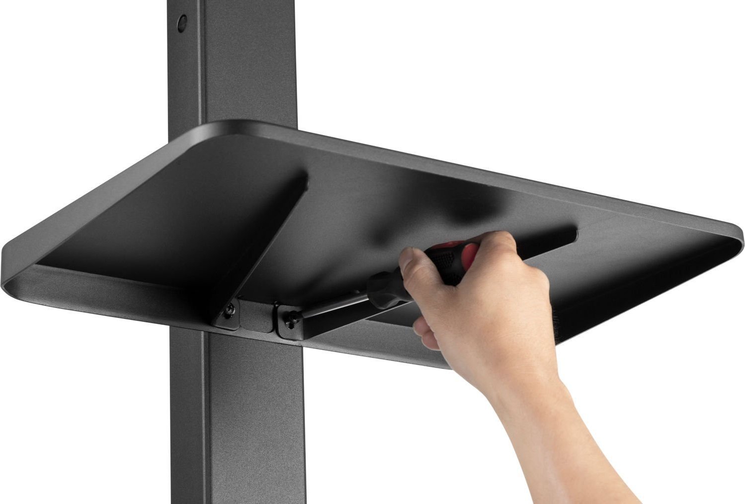 Stendë dyshemeje për TV Mozos MSTV, 37"-75", deri 40kg, e zezë