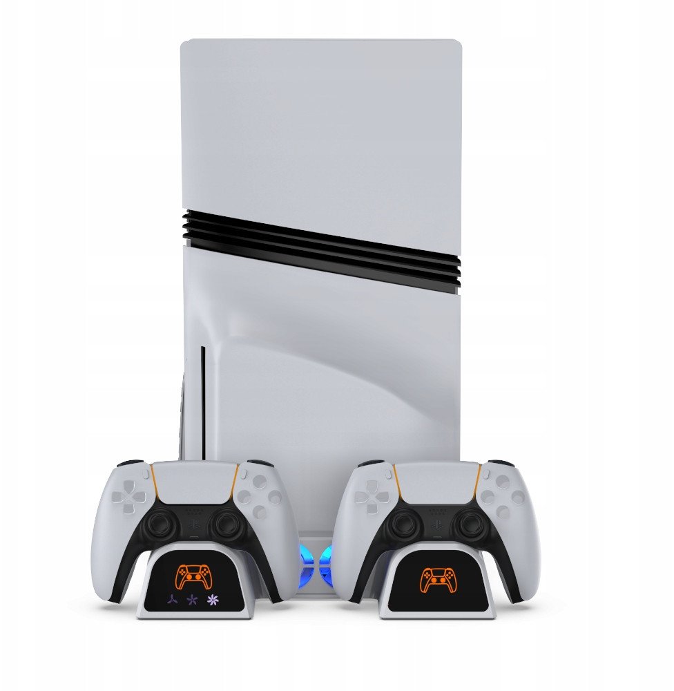 Stacion ftohës dhe karikues për PS5 YAXO Arctic Breeze NE, 2 ventilatorë, karikues DualSense, i bardhë