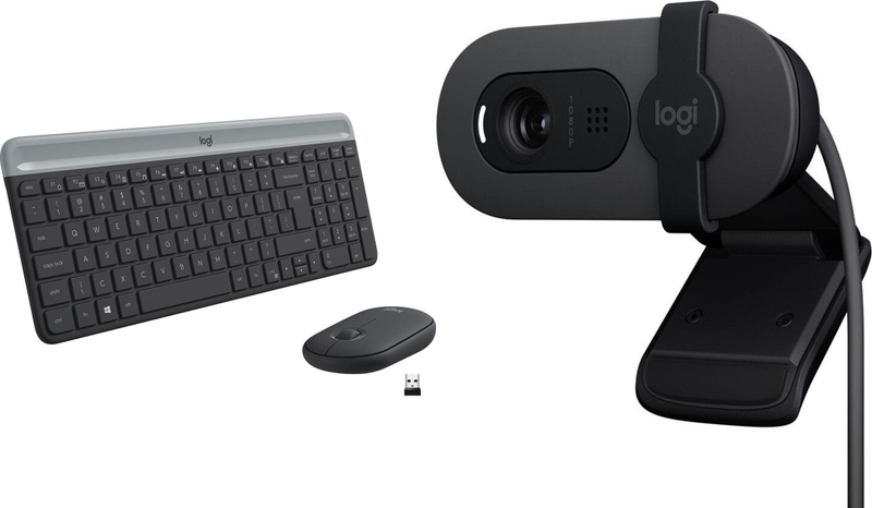 Set tastierë dhe mi Logitech MK470 Slim me tela, Full HD 1080p, i zi
