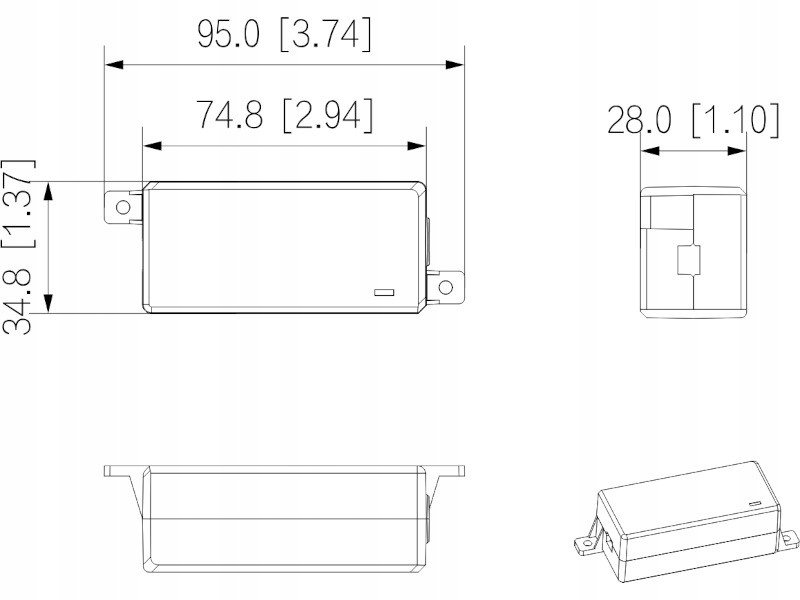 Furnizues energjie Dahua Technology PFM325D-1210EN, 12 W, 12 V 1 A, i zi