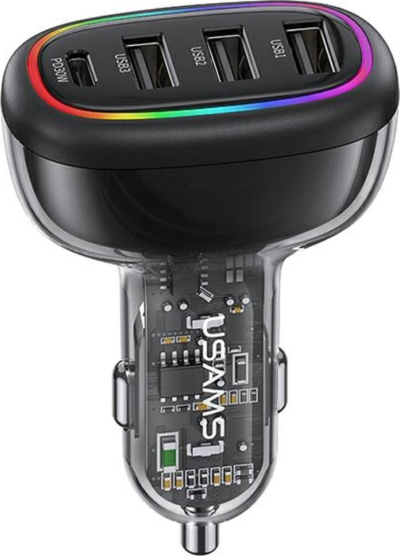 Karikues makinë Usams US CC170, 1x USB C 3x USB A, 48W PD, i zi
