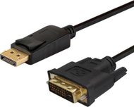 Кабел Savio DisplayPort - DVI D (SAVKABELCL-106), 1.8m, црн