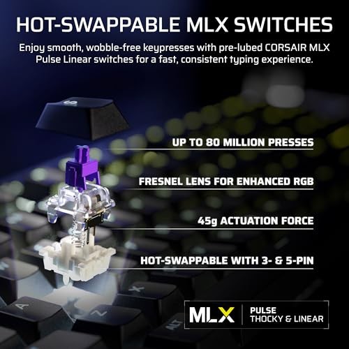 Tastierë gaming Corsair Galleon 100 SD RGB, mekanike, me kabllo, QWERTY US