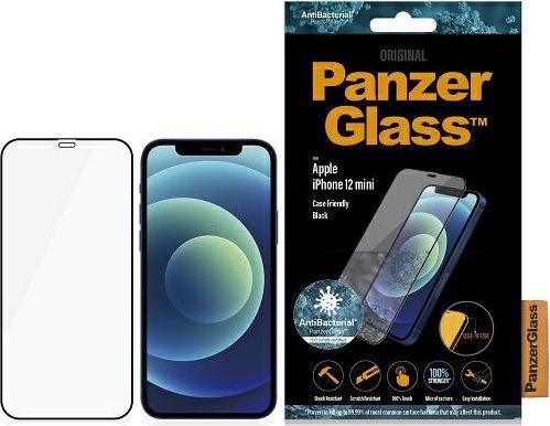 Xham mbrojtës PanzerGlass Antibacterial E2E Super+ për iPhone 12 mini, xham i temperuar, transparent