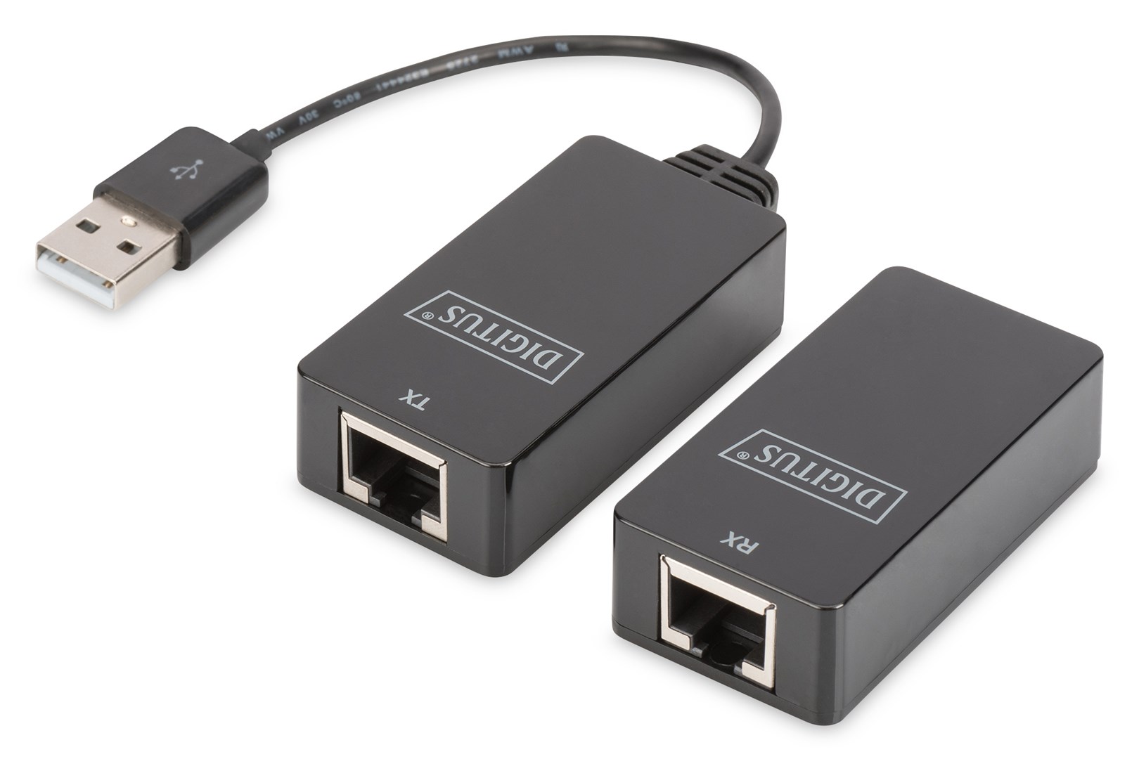 Zgjatues USB Digitus, i zi