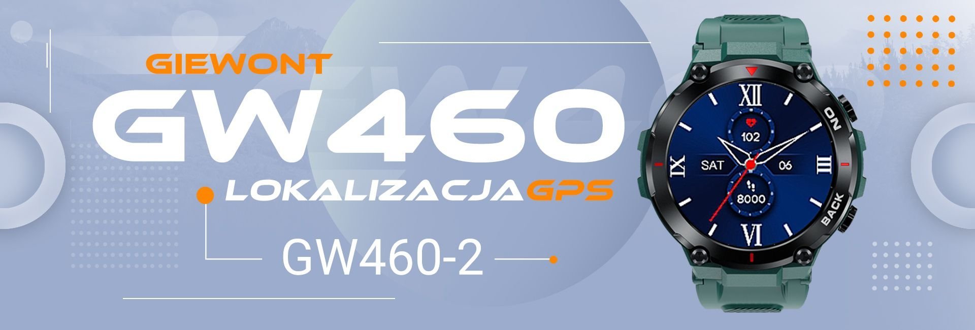 Smartwatch Giewont GW460-2, GPS, jeshile