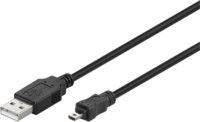 Kabllo USB MicroConnect USB A në mini USB, 1.8 m, i zi