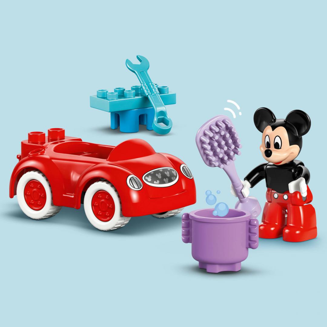 Set ndërtimi Disney Mickey Mouse Clubhouse Car, lodër për fëmijë, shumëngjyrësh