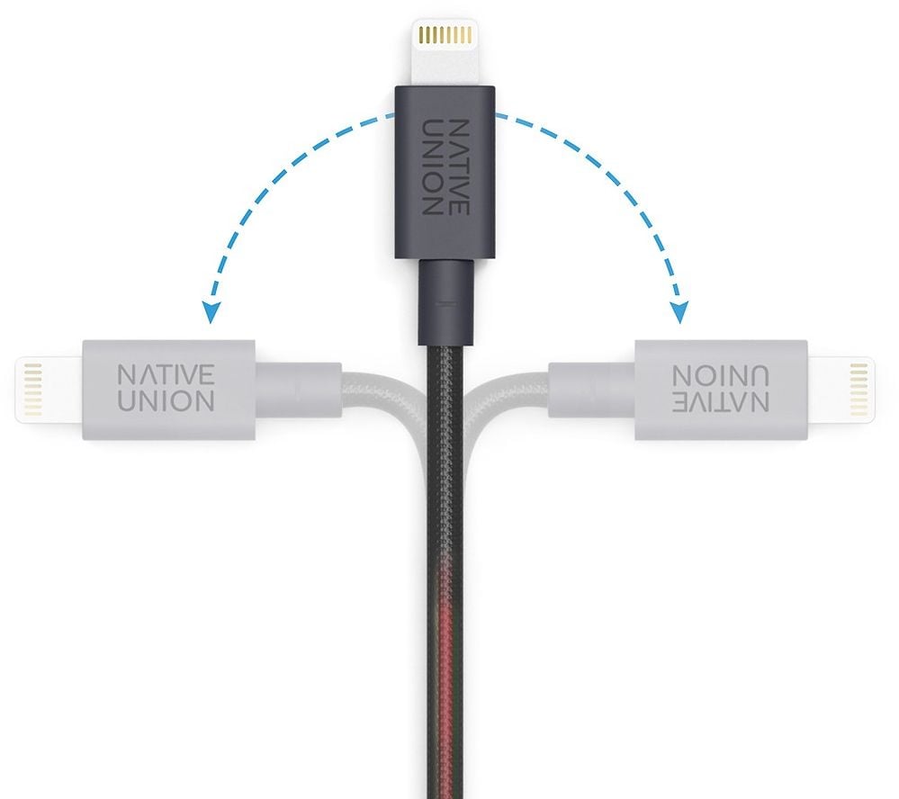 Kabllo USB Native Union BELT, USB A në Lightning, 3 m, zi bardhë