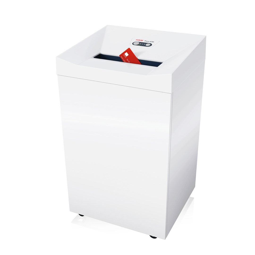 Shredder dokumentesh HSM Pure 420, kosh 130L, niveli sigurie DIN P4, i bardhë