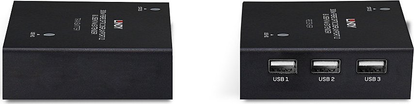Zgjerues KVM LINDY 39376, DisplayPort 1.2, fibër optike 300m, i zi