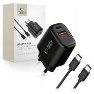 Karikues rrjeti Tech-Protect NCA45W-GaN, 45W PD, QC 3.0, me kabllo USB C, i zi