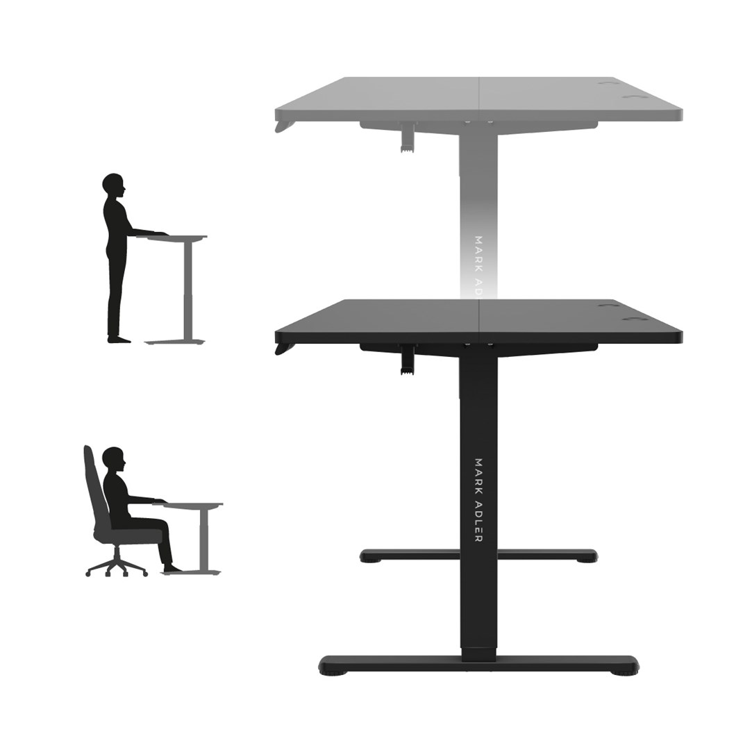 Tavolinë elektrike Mark Adler Leader 7.6, 160 x 80 cm, e zezë