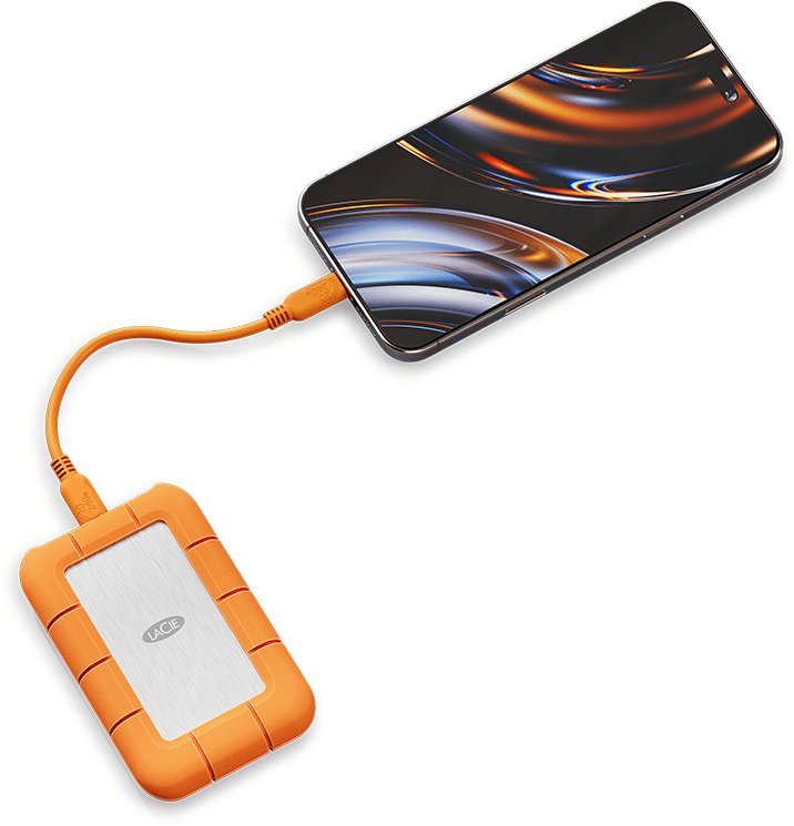 Hard disk i jashtëm LaCie STND1000400, 1TB, USB Type C 3.2 Gen 1, gri portokalli